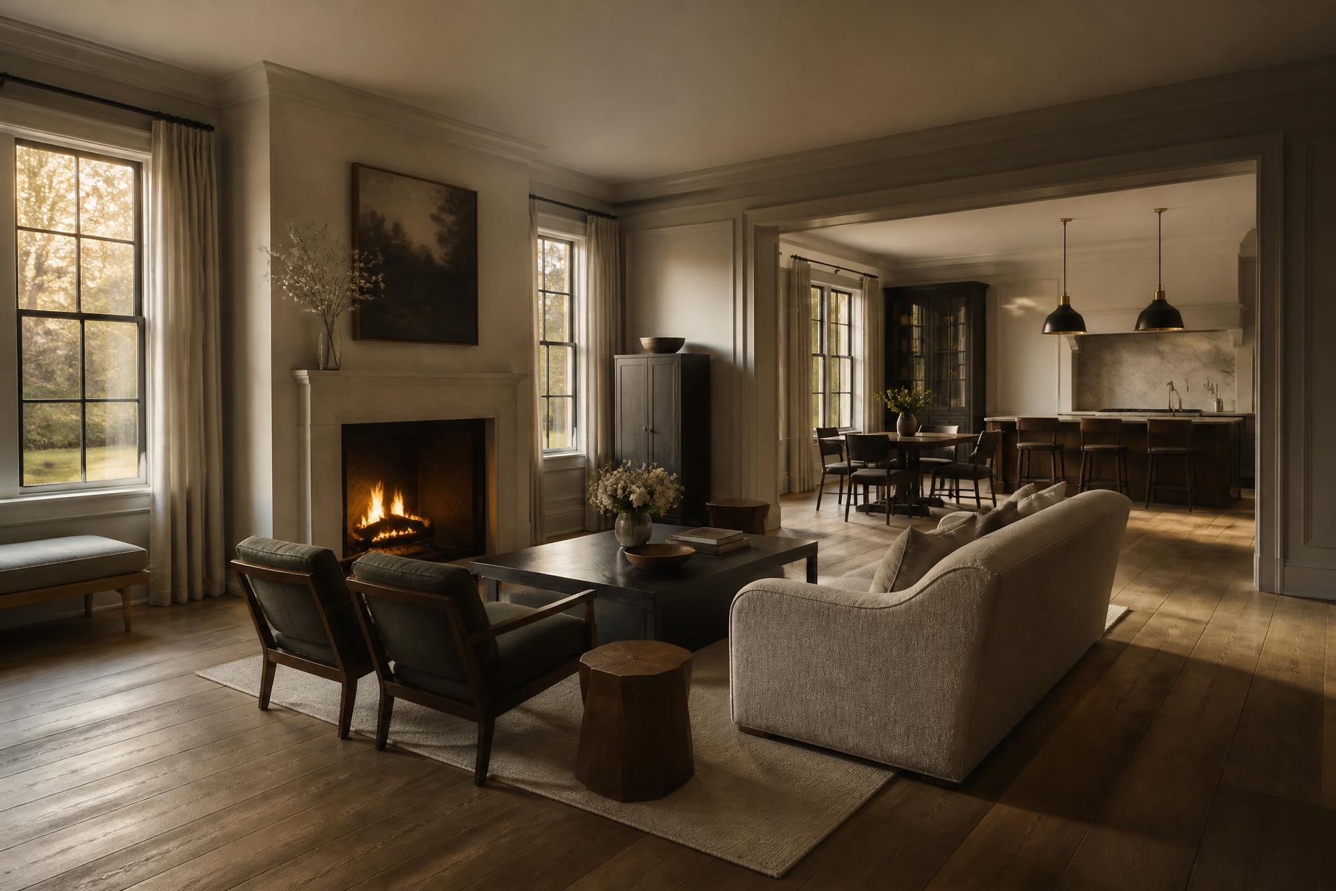 Refreshed interior living space after renovation work